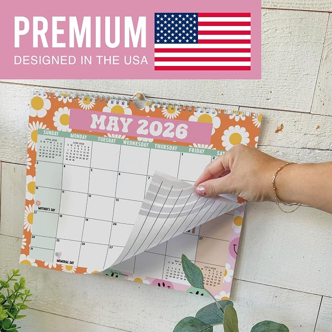 2026 Calendar Wall - 2026 Wall Calendar Large, 18-Month Hanging Calendars for School, Home & Office, Academic Monthly Calendar from January 2026 to June 2027, Back to School Teacher Gifts