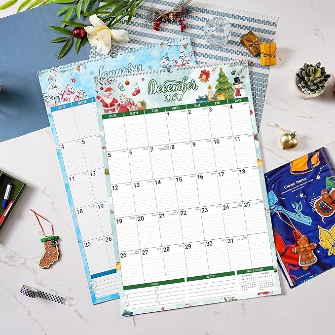2027 wall calendar - 2027 Large Wall Calendar, Jan. 2027 - Dec. 2027, 15.4'' x 23'', Big Calendars 2027, 12-Month Paper Hanging Planner Wall with Julian Date for Office Home Planning & Organizing - 12 Different Themes