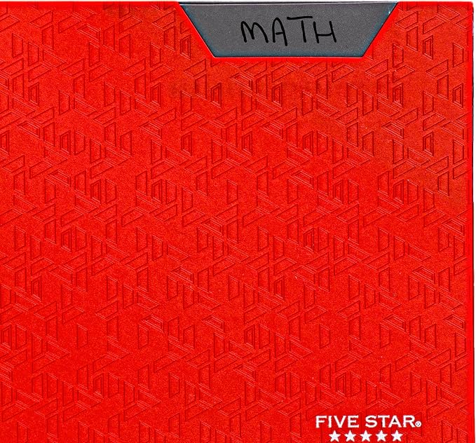 Five Star 2-Pocket Folder, Plastic Folder with Stay-Put Tabs and Prong Fasteners, Holds 8-1/2" x 11" Paper, Fire Red (72109)