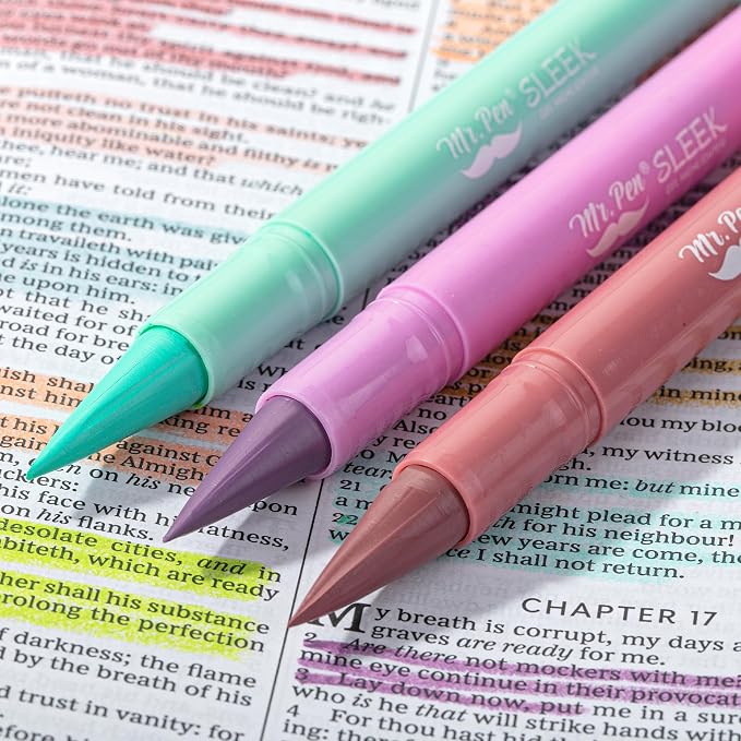 Mr. Pen- No Bleed Gel Highlighters, Assorted Colors, 8 Pack | Bible Highlighters and Pens No Bleed, Bible Markers for Study, Journaling, School Supplies and Accessories