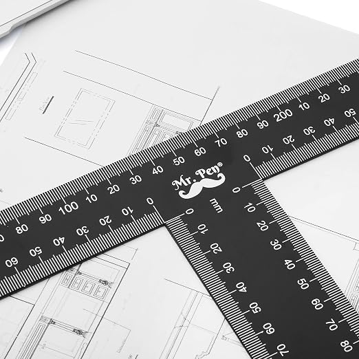 Mr. Pen - T Square, T Ruler, 45 cm, Metal, T Square Ruler, Drafting Tools | Tsquare, Truler, Architectural Triangle