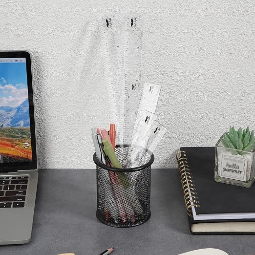 Mr. Pen- Clear Ruler Set, 6 Pack, 6", 8" and 12", Metric & Imperial | Plastic Ruler, Transparent Measuring tools