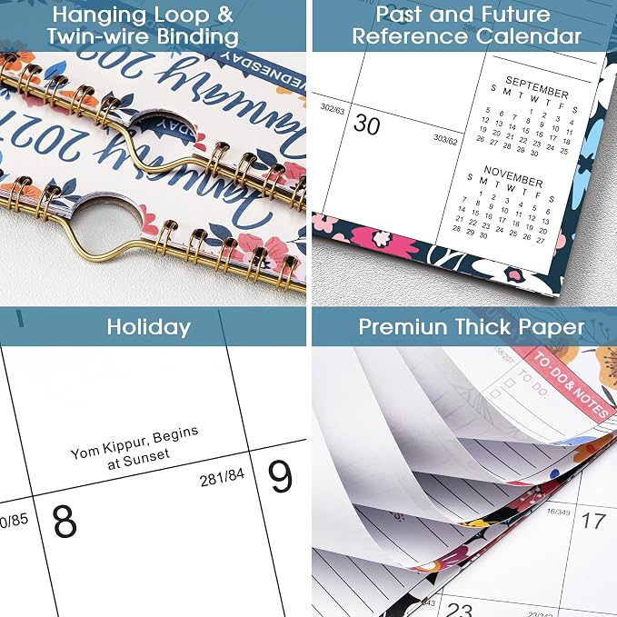 2027 Wall Calendar - 2027 Calendar, 12 Months Hanging Calendar 2027, Jan 2027 - Dec 2027, 11" x 8.5", Spiral Binding, Julian Dates, Large Block, Notes, To-do List, Thick Paper, Perfect for Organizing