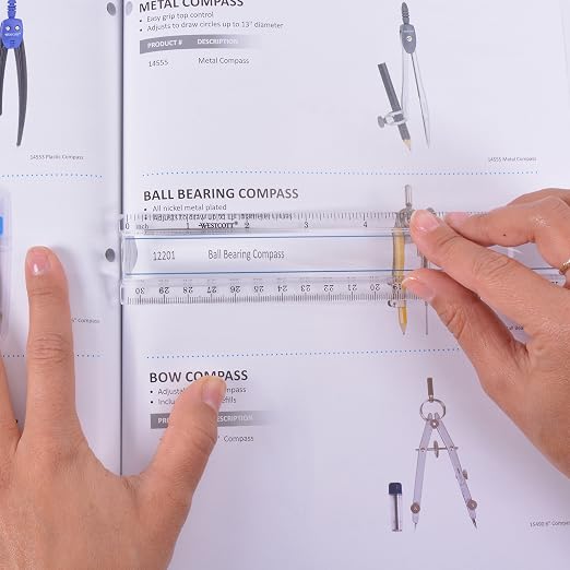 Westcott 15571 Clear Data Processing Magnifying Ruler, 12 Inch (Pack of 2)
