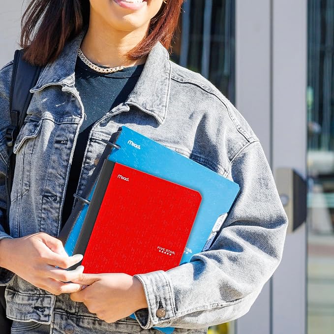 Five Star Composition Book + Study App, 12 Pack, Wide Ruled Paper, 7-1/2" x 9-3/4", 80 Sheets, Forest Green, Tidewater Blue, Fire Red and Harvest Yellow (950033B-ECM)