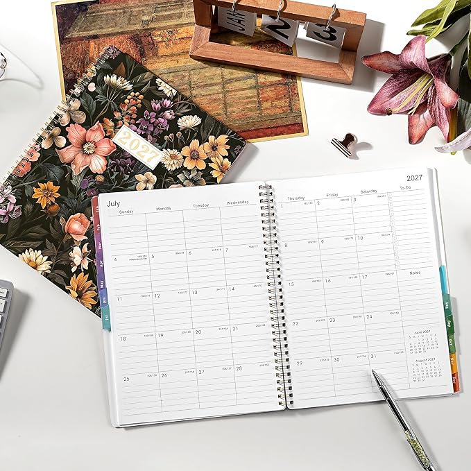 Indeme 2027 Planner, 2027 Planner Weekly and Monthly, Jan 2027 - Dec 2027, 11'' x 9", Calendar Planner, Colorful Monthly Tabs, Twin-wire Binding, Back Pocket, Holidays, Organization for Office Home School