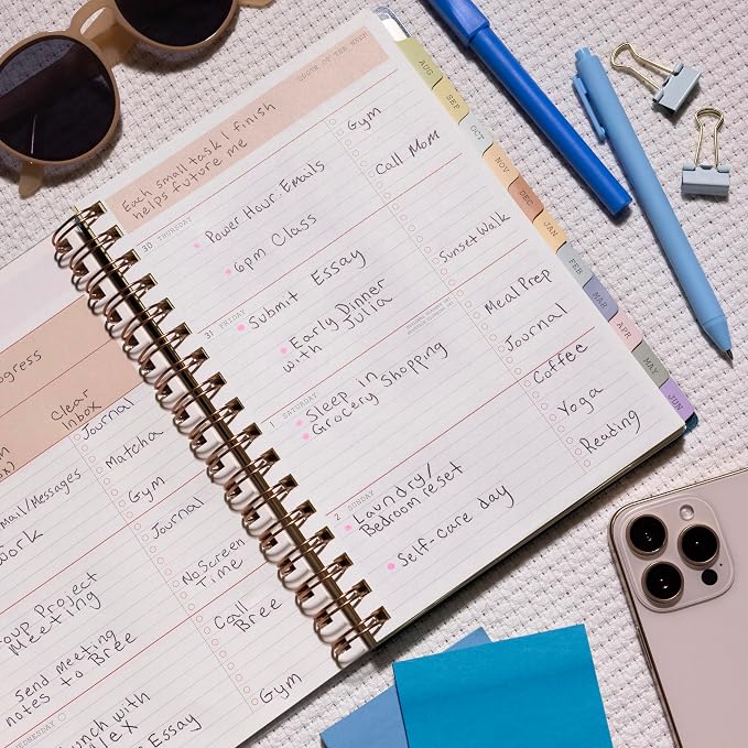 Blue Sky 2026-2027 Weekly & Monthly Academic Planner, 5.88"x8.63", Callisto | July 2026 - June 2027, Flexible Cover, Wirebound, Laminated Tabs, Storage Pocket, 20 Extra Notes Pages, WAAV