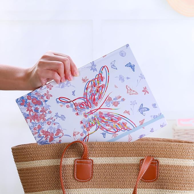 SIIXU Colorful Personal Diary Journals to Write in for Women & Men | Hand-illustrated by an Artist, Elastic Closure, 2 Ribbon Bookmark, Unique Beautiful Pages, B5, Lined, Lay-flat
