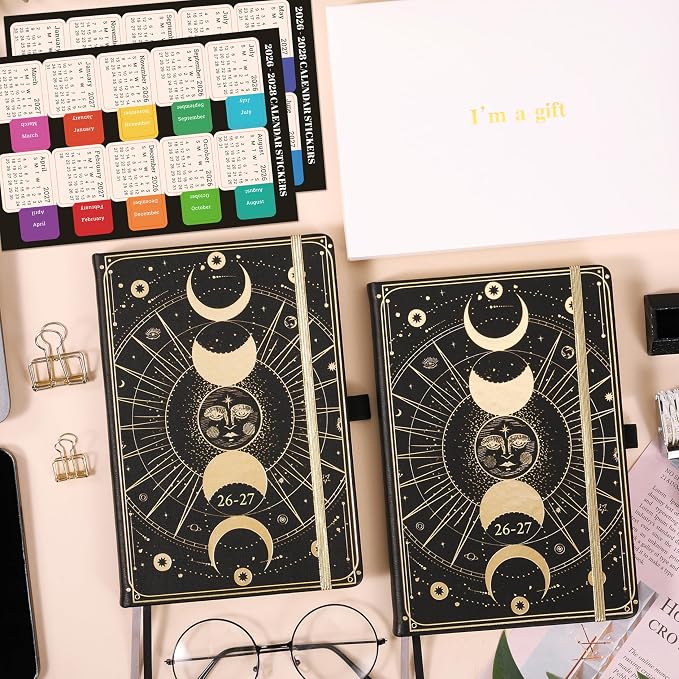 Planner 2026-2027 - Academic Planner 2026-2027, July 2026 - June 2027, 5.75" x 8.25", 2026-27 Weekly and Monthly Planner, Faux Leather planner 26-27 with Back Pocket & 40 Notes Pages