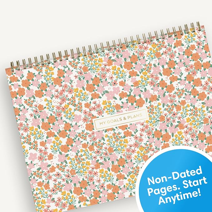 Blue Sky Undated Weekly Planner Pad, 12"x9", Catira | Top Safety Wirebound, Notes Section, For Office and School
