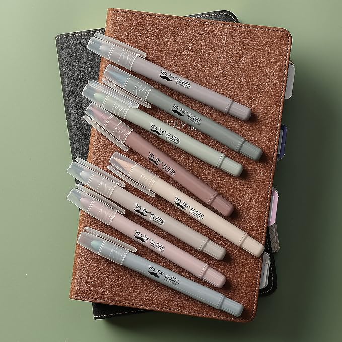Mr. Pen- No Bleed Gel Highlighters, Dusty Colors, 8 Pack | Bible Highlighters and Pens No Bleed, Bible Markers for Study, Journaling, School Supplies and Accessories