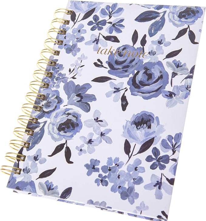 Graphique Hardbound Journal, Caitlin Wilson Floral Design – 160 Ruled Pages, "Take Notes" Quote Embellished in Gold Foil on the Cover, 6.25" x 8.25" x 1" – For Taking Notes, Lists and More