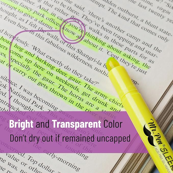 Mr. Pen- Yellow Gel Highlighter, 20 Pack | Bulk Twist-Up Bible Highlighters No Bleed Through, Fast Drying, Odor-Free Gel Highlighter for Bible Study, Journaling