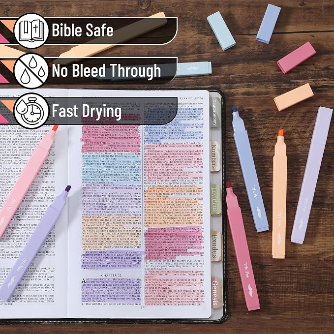 Mr. Pen- Aesthetic Highlighters No Bleed, 8 Pack, Assorted Colors | Chisel Tip, Cute Highlighters Assorted Colors for Journaling, Highlighting, Underlining, Fast Dry, Back to School Supplies