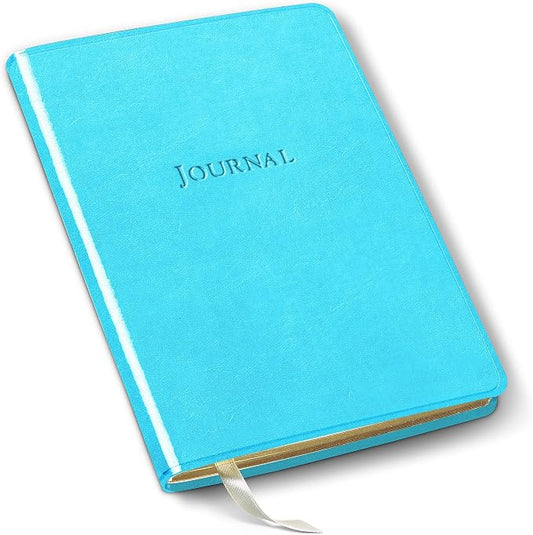 Gallery Leather Journal Notebook - 192 Pages, Softcover, For Men and Women, For Writing, Work & Travel, Handcrafted - Acadia Pool - 8 x 5.5, Desk Lined