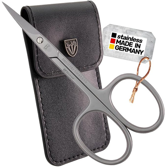 3 Swords Germany - brand quality STAINLESS STEEL INOX STRAIGHT CUTICLE SCISSORS (1 PIECE) with case for manicure pedicure - nail care by 3 Swords - Made in Germany