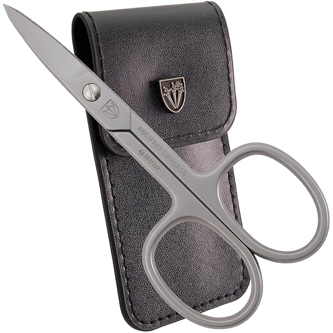 3 Swords Germany - brand quality STAINLESS STEEL INOX STRAIGHT NAIL SCISSORS (1 PIECE) with case for manicure pedicure - nail care by 3 Swords - Made in Germany