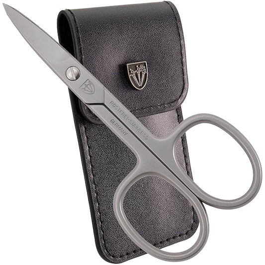 3 Swords Germany - brand quality STAINLESS STEEL INOX STRAIGHT NAIL SCISSORS (1 PIECE) with case for manicure pedicure - nail care by 3 Swords - Made in Germany