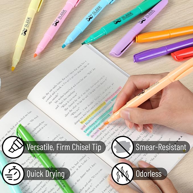 Mr. Pen- Highlighters, 144 Pack, Bulk Set, Assorted Colors, Chisel Tip | Quick-Dry, Smear-Resistant, Odorless Highlighters Bulk for School, Office & Journaling