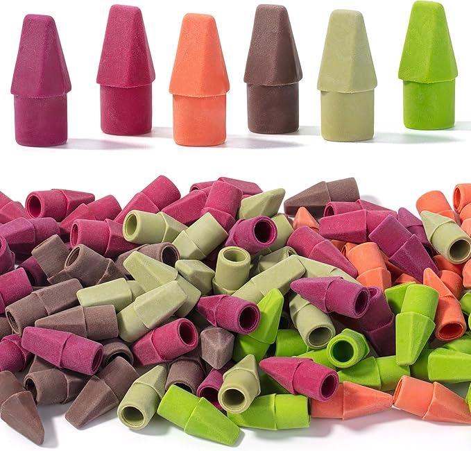 Mr. Pen- Pencil Erasers Toppers, 120 Pack, Late Harvest Color Scheme | Latex Free, No Smudge, Mr Pen Erasers for Pencils