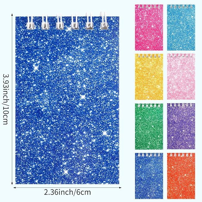 Hooqict 24 Pack Small Pocket Notebook Mini Notepads for Kids Party Favors Small Spiral Notepads Colorful Mini Notebooks Bulk Memo Pads for Work, Office, School, Classroom, 3.9 x 2.4 Inches