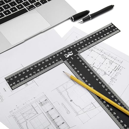 Mr. Pen - T Square, T Ruler, 45 cm, Metal, T Square Ruler, Drafting Tools | Tsquare, Truler, Architectural Triangle