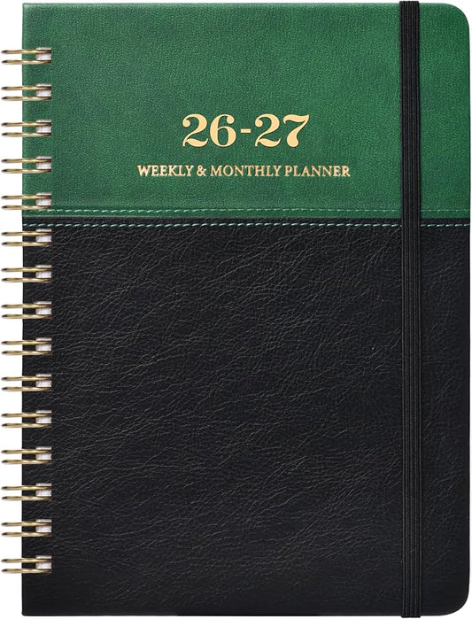 Planner 2026-2027 - Weekly Monthly Planner 2026-2027, 6.1" x 8.3" | July 2026 to June 2027, Calendar Planners with Elastic Closure, Inner Pocket