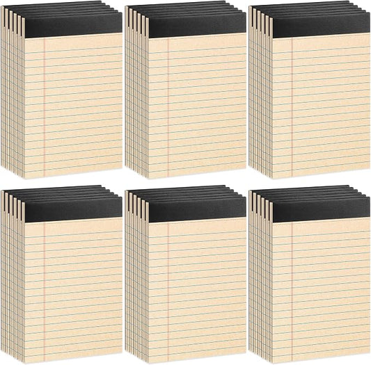 48 Pack Legal Pads 5 x 8 Inch Recycled Paper Writing Pads College Ruled | 30 Sheet Per Pad with Perforated Pages, Eco Friendly Memo Pads for Office, School and Home Notes, Lists and Daily Writing