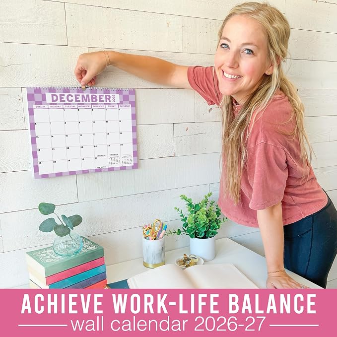 2026 Calendar Wall - 2026 Wall Calendar Large, 18-Month Hanging Calendars for School, Home & Office, Academic Monthly Calendar from January 2026 to June 2027, Back to School Teacher Gifts