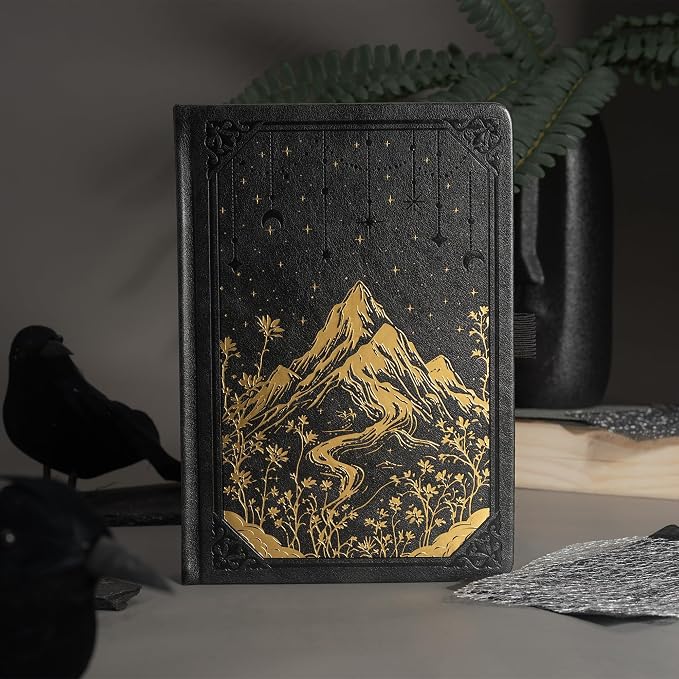 MGGAO Lined Journal Notebook for Women Men, A5 Aesthetic Notebook | 316 Numbered Pages, Golden Edges, Faux Leather, College Ruled, Hardcover, for Writing, Note Taking, School & Office