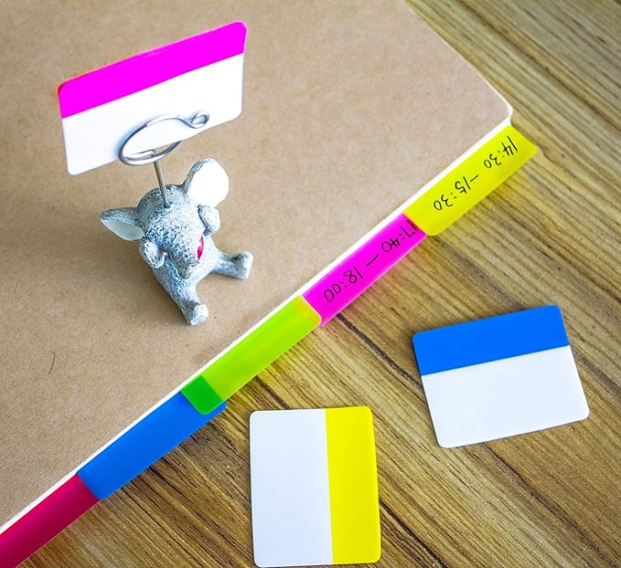 500 Pieces Tabs 2 Inch Sticky Index Tabs, Writable and Repositionable | File Tabs Flags Colored Page Markers Labels for Reading Notes, Books and Classify Files, 21 Sets 10 Colors,Smooth Writing
