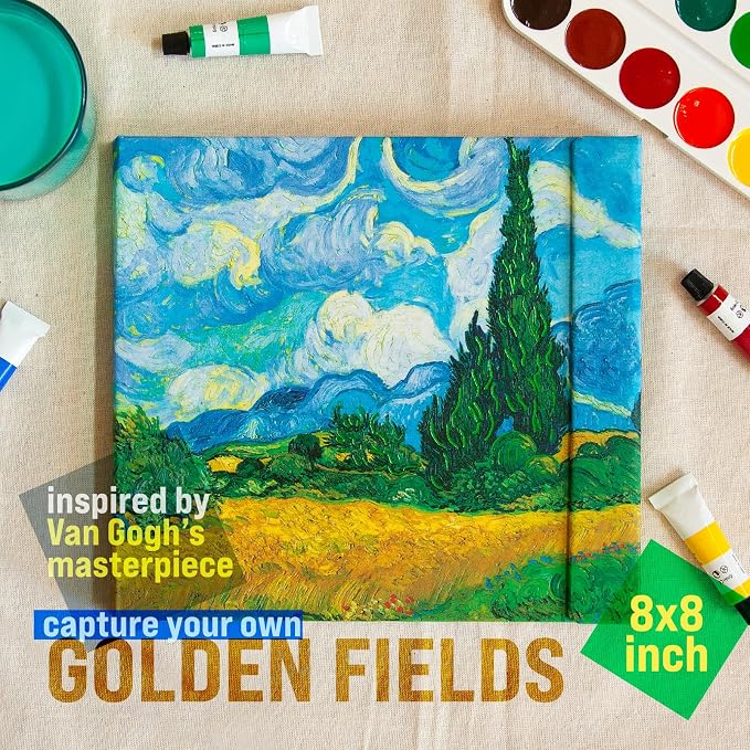 Watercolor Paper Pad — Magnetic Hardcover — 100% Cotton Watercolor Paper, Cold Press 200 GSM — 40 Acid-Free Sheets — Lay-Flat Watercolor Sketchbook — Art Supplies — KIROSKETCH (Cypress, 8,5x7,7 inch)