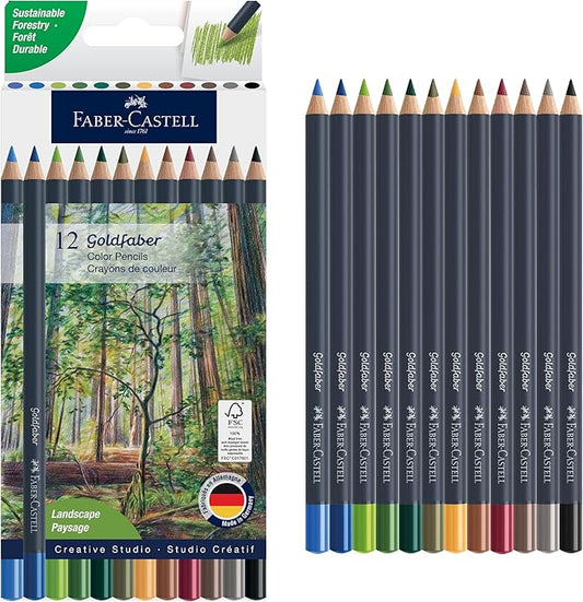 Faber-Castell Goldfaber Colored Pencils, Landscape Tones