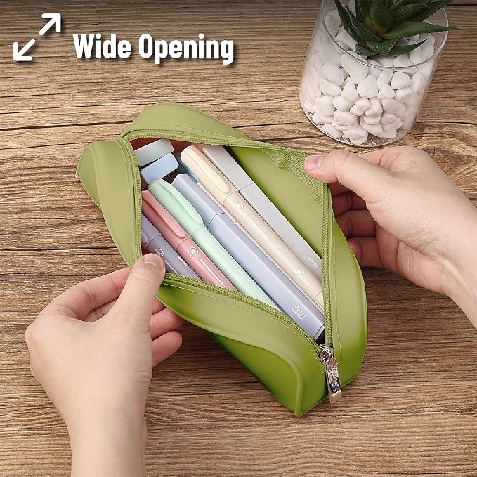 Mr. Pen- Silicone Pencil Case, Aesthetic Pencil Bag for Women, Makeup Pouch | Multifunctional Pouch for Stationery, Cosmetics and Electrical Goods Storage