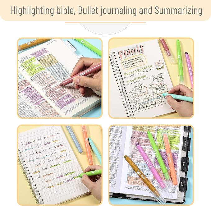 Mr. Pen- No Bleed Gel Highlighters, Assorted Colors, 8 Pack | Bible Highlighters and Pens No Bleed, Bible Markers for Study, Journaling, School Supplies and Accessories