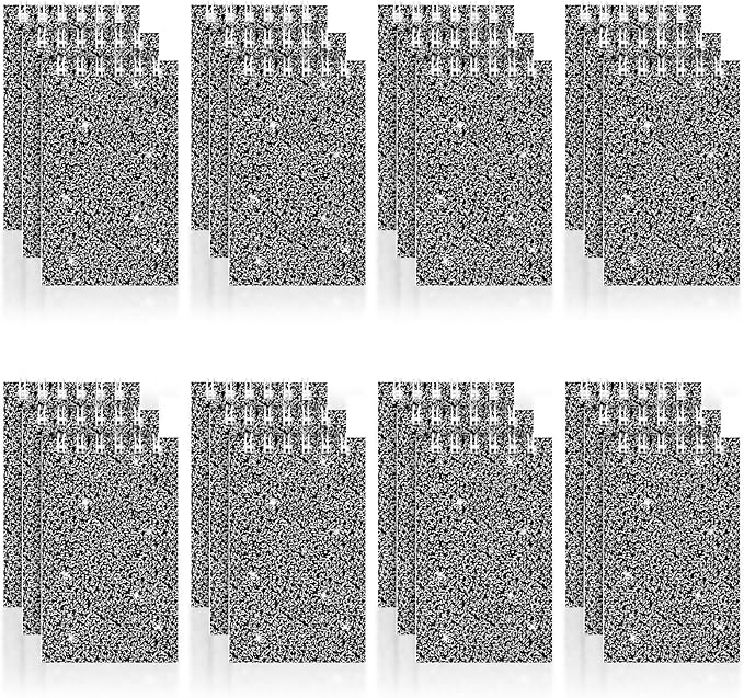 24 Pack Mini Notebook Composition Pocket Spiral Notebooks Notepads for Kids | 3.9x2.4 Glitter Cover Note Pads Lined Little Journals Party Favor for Men Women Work Office Classroom Decorations Supplies