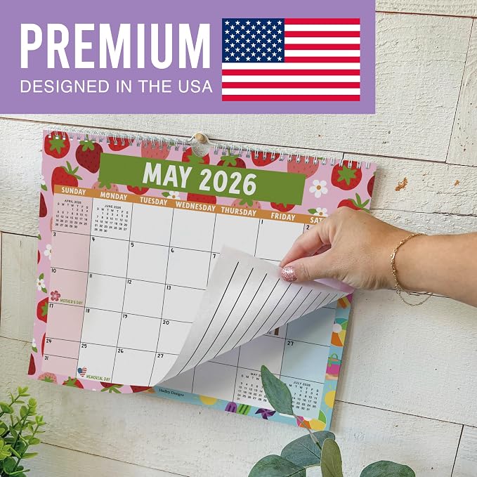 2026 Calendar Wall - 2026 Wall Calendar Large, 18-Month Hanging Calendars for School, Home & Office, Academic Monthly Calendar from January 2026 to June 2027, Back to School Teacher Gifts