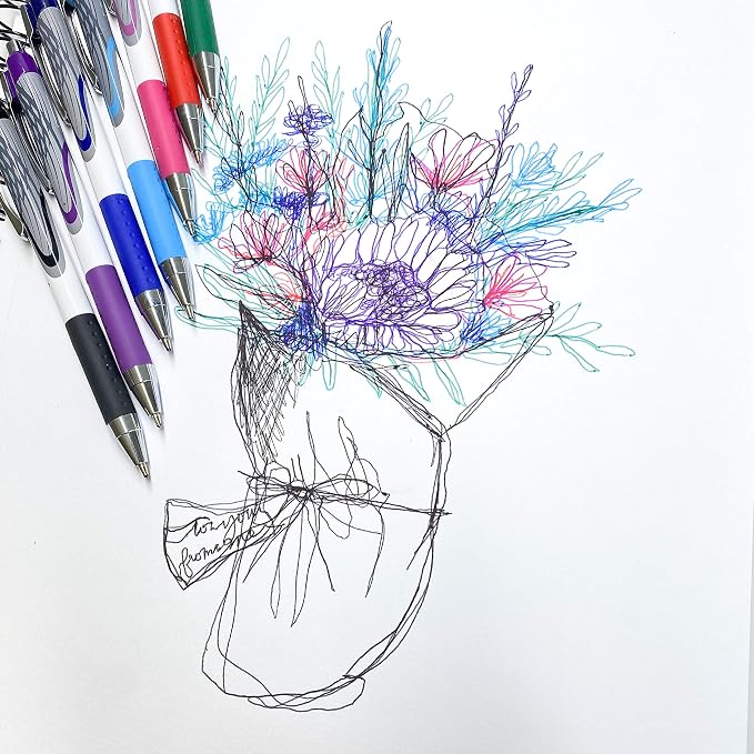 Zebra Pen Z-Grip Flight Retractable Ballpoint Pen, Bold Point 1.2mm, Assorted Ink Colors, School Supplies, Teacher Supplies, and Office Supplies, Smooth Writing, Quick-Drying, 10-Pack (21901)