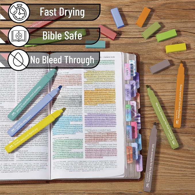 Mr. Pen- Bible Highlighters with Color-Coding System, 8 Pack | Soft Chisel Tip, Aesthetic Highlighters Assorted Colors