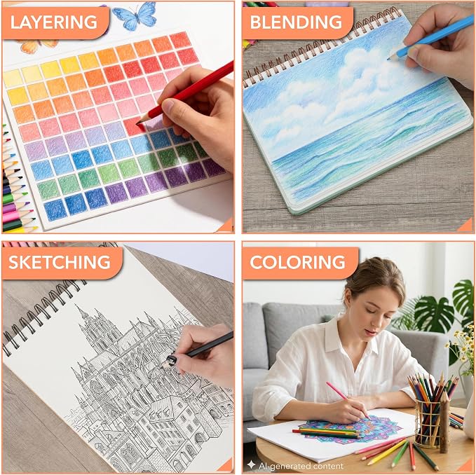 Mr. Pen- Colored Pencils, 144 Pack, Soft Core Professional Color Pencils | Vibrant Shades for Coloring Books, Artists, Kids, Adults & Beginners, Sketching, Shading, Blending & Drawing Supplies