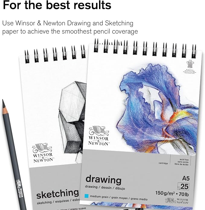 Winsor & Newton Studio Collection Artist Pencils, Sketching Pencils, Set of 5