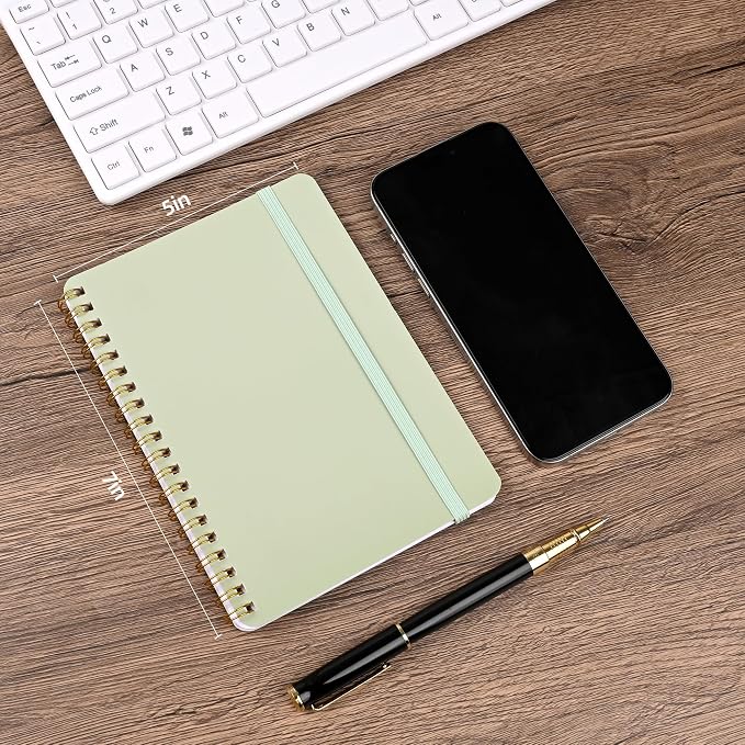 EHME EHME EHME 6 PCS Small Spiral Notebook 5x7, Cute Aesthetic Spiral Journal Note book for Women & Men, Spiral Bound Journals for Work School Note Taking Business, Journals for Writing 50 Sheets