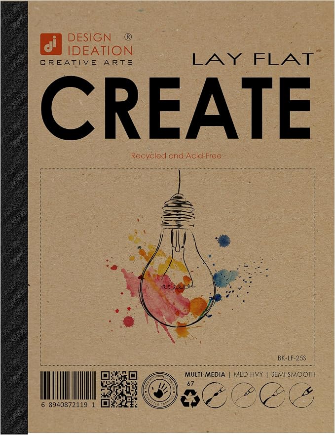 Design Ideation Lay Flat Create. Removable Sheet Sketchbook. Premium Paper. Smart-Bind Reinforced Lay Flat Binding. (8.5" x 11") LF-2550-LS