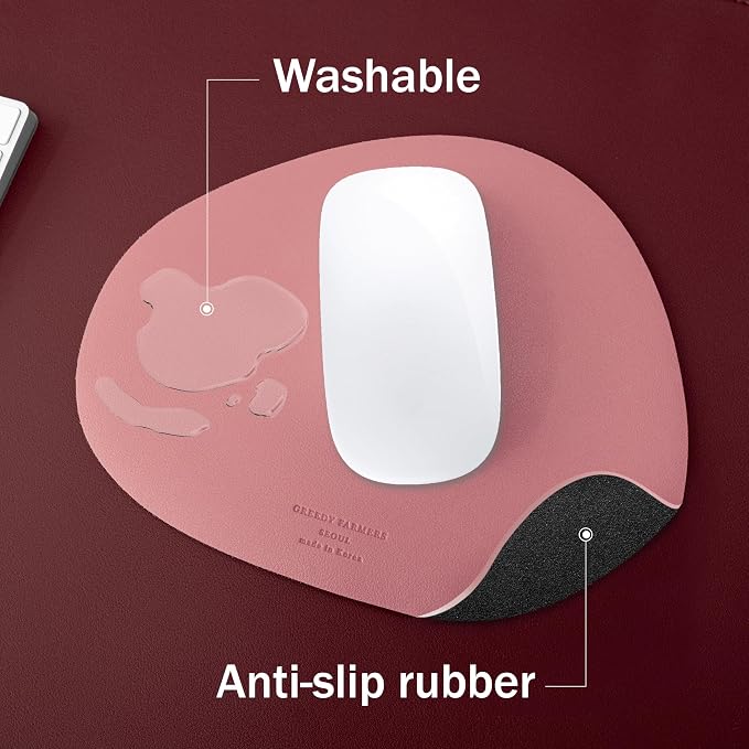 GREEDY FARMERS Mouse pad, Non-Slip Washable Waterproof Computer Mouse pad (Misty Rose)