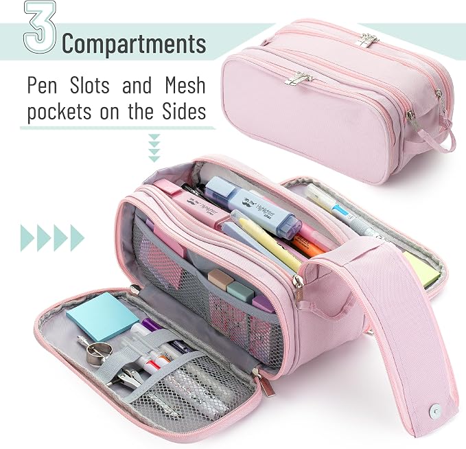Mr. Pen- Large Capacity Pencil Case, Big Capacity Pencil Case | Big Pencil Pouch, Pen Pouch, Pen Bag