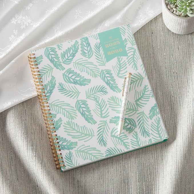 Blue Sky 2025-2026 Weekly & Monthly Academic Planner, 8.5"x11", Palms | July 2025 - June 2026, Flexible Cover, Laminated Tabs, Storage Pocket, Stickers, Academic Year, Day Designer
