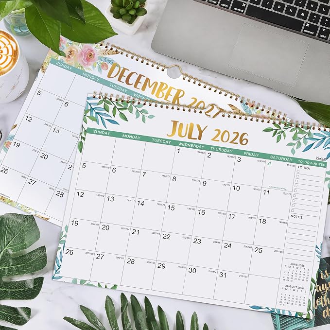 Wall Calendar 2026-2027, 2026-2027 Calendar with 18 Months from Jul. 2026 to Dec. 2027, Calendars 2026-27 Perfect for Office & Home, 11.5" x 15"