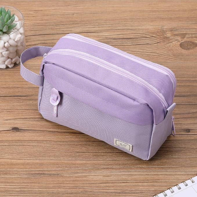 Mr. Pen- High Capacity Pencil Case, Large Pencil Pouch with 3 Compartments and 2 Pockets, Large Pencil Bag with Smooth Zipper, Cute Pencil Case Pouch Organizer, School Supplies for Teens