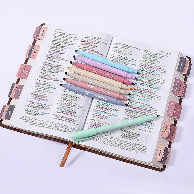 Mr. Pen- Dual Tip Highlighters, 8 Pack, Fine & Chisel | Cute Highlighters Assorted Colors, Dual Tip Markers