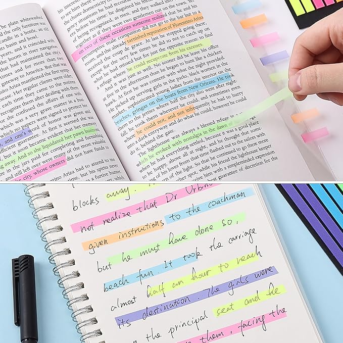 Mr. Pen- Transparent Bible Highlighter Tape and Sticky Note Set, 331 Pcs | Sticky Note Tabs, Sticky Index Tabs, Highlighter Strips, Highlight Strips for Books, Sticky Notes Transparent
